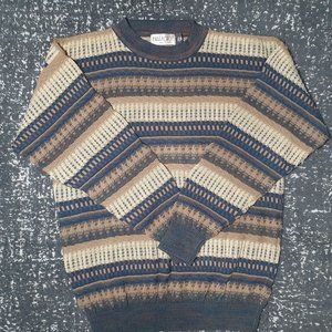 Vintage Bellagio Designed In Italy Made In USA 100% Heavy Cotton Sweater Size M